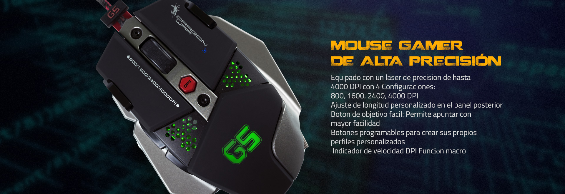 Warlord 4000dpi Gaming Mouse - Flyer: 1